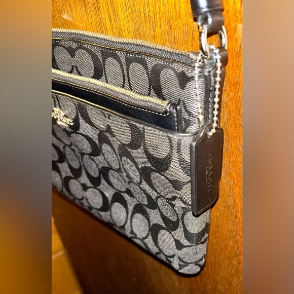 Coach Signature Black and Gray Crossbody Bag - Picture 5 of 6